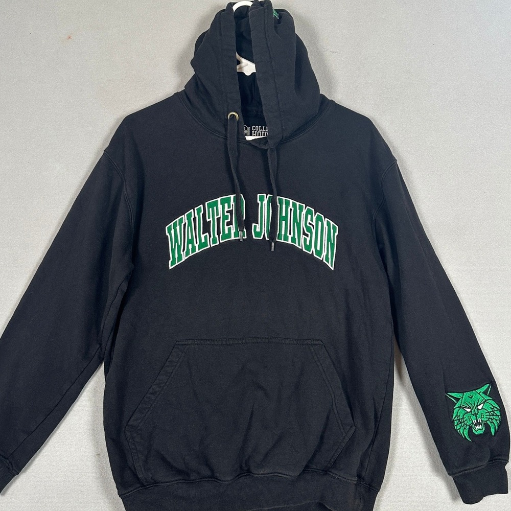 Walter Johnson Wildcats Hoodie Mens Medium Black Green Pullover College House